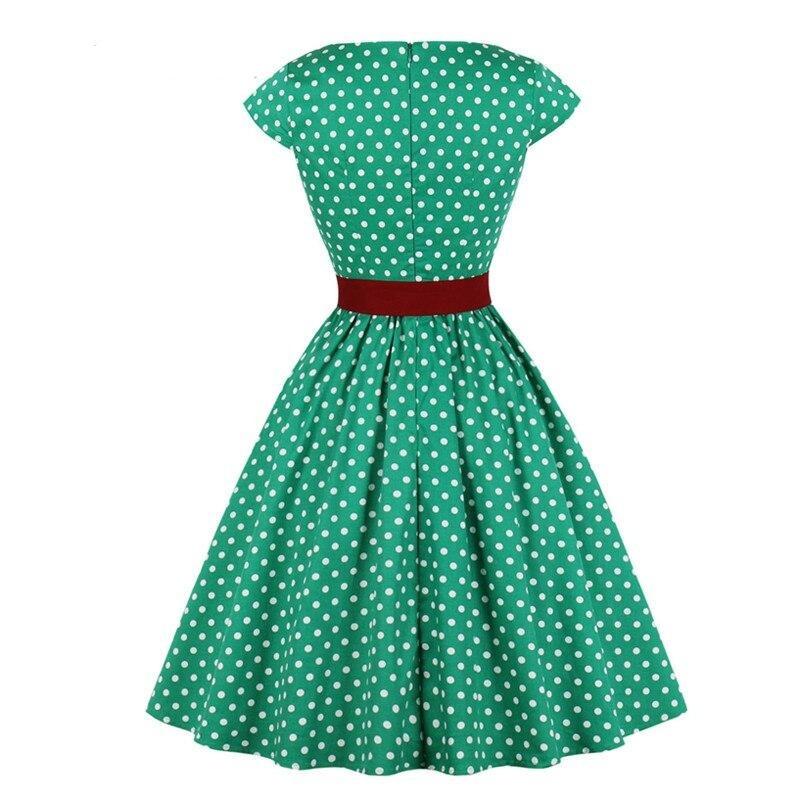 Vestido Vintage Plus Size Com Cinto Verde