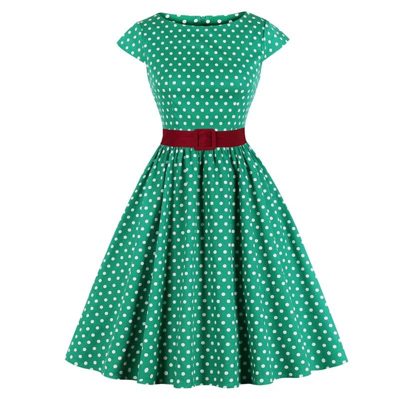 Vestido Vintage Plus Size Com Cinto Verde