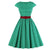 Vestido Vintage Plus Size Com Cinto Verde