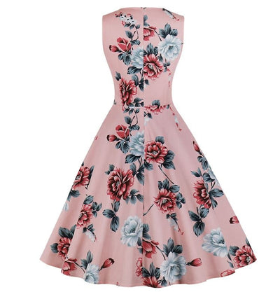 Vestido Vintage Rosa Hepburn