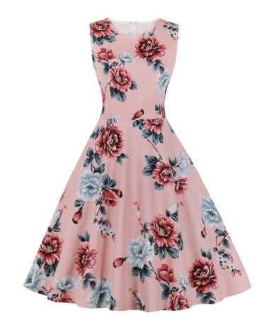 Vestido Vintage Rosa Hepburn