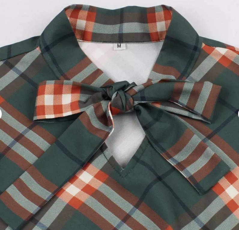 Vestido Vintage Xadrez De Inverno