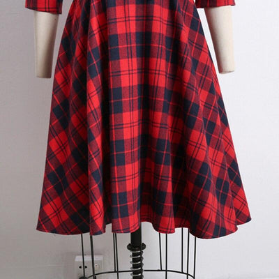 Vestido Vintage De Inverno De Algodão