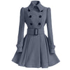 Vestido Vintage De Inverno De Lã Cinza