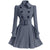 Vestido Vintage De Inverno De Lã Cinza