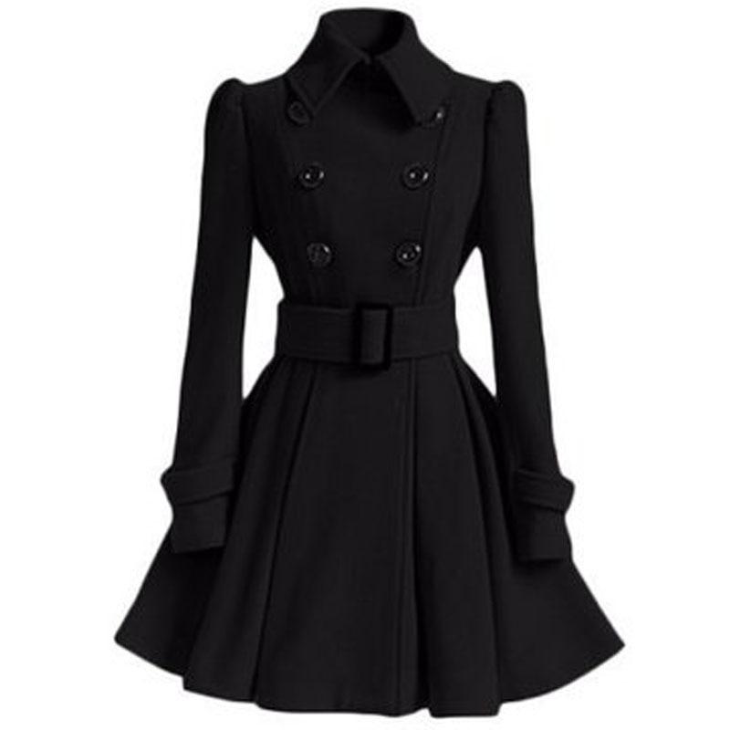 Vestido Vintage De Inverno De Lã Preto