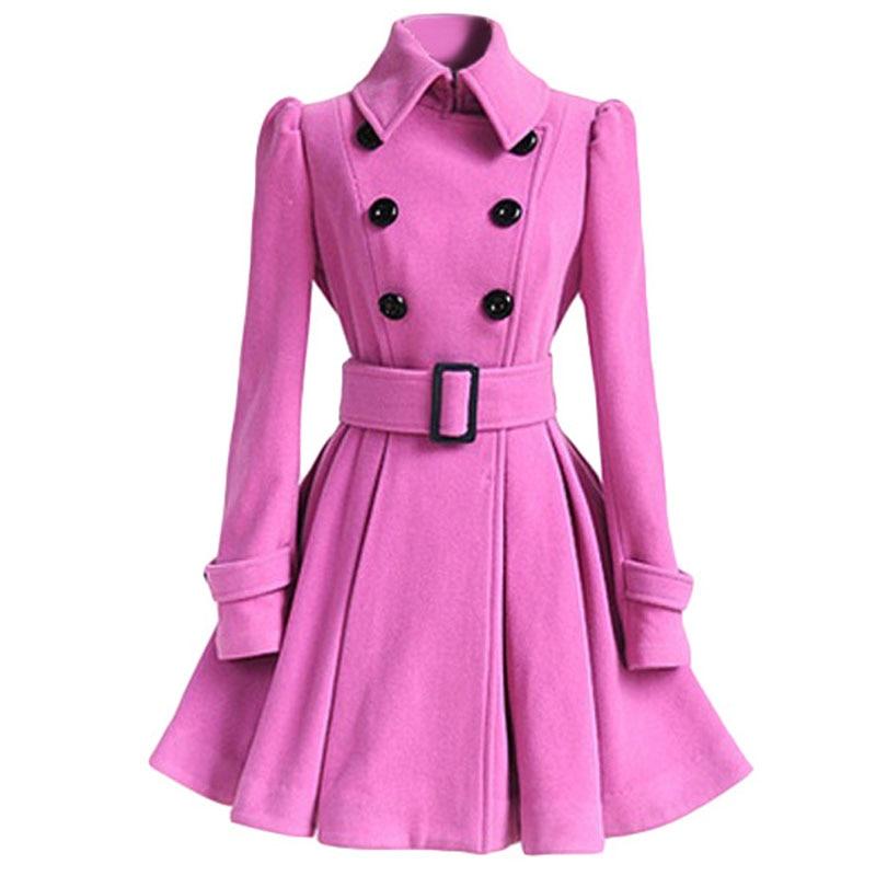 Vestido Vintage De Inverno De Lã Rosa