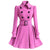 Vestido Vintage De Inverno De Lã Rosa