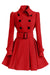 Vestido Vintage De Inverno De Lã Vermelha