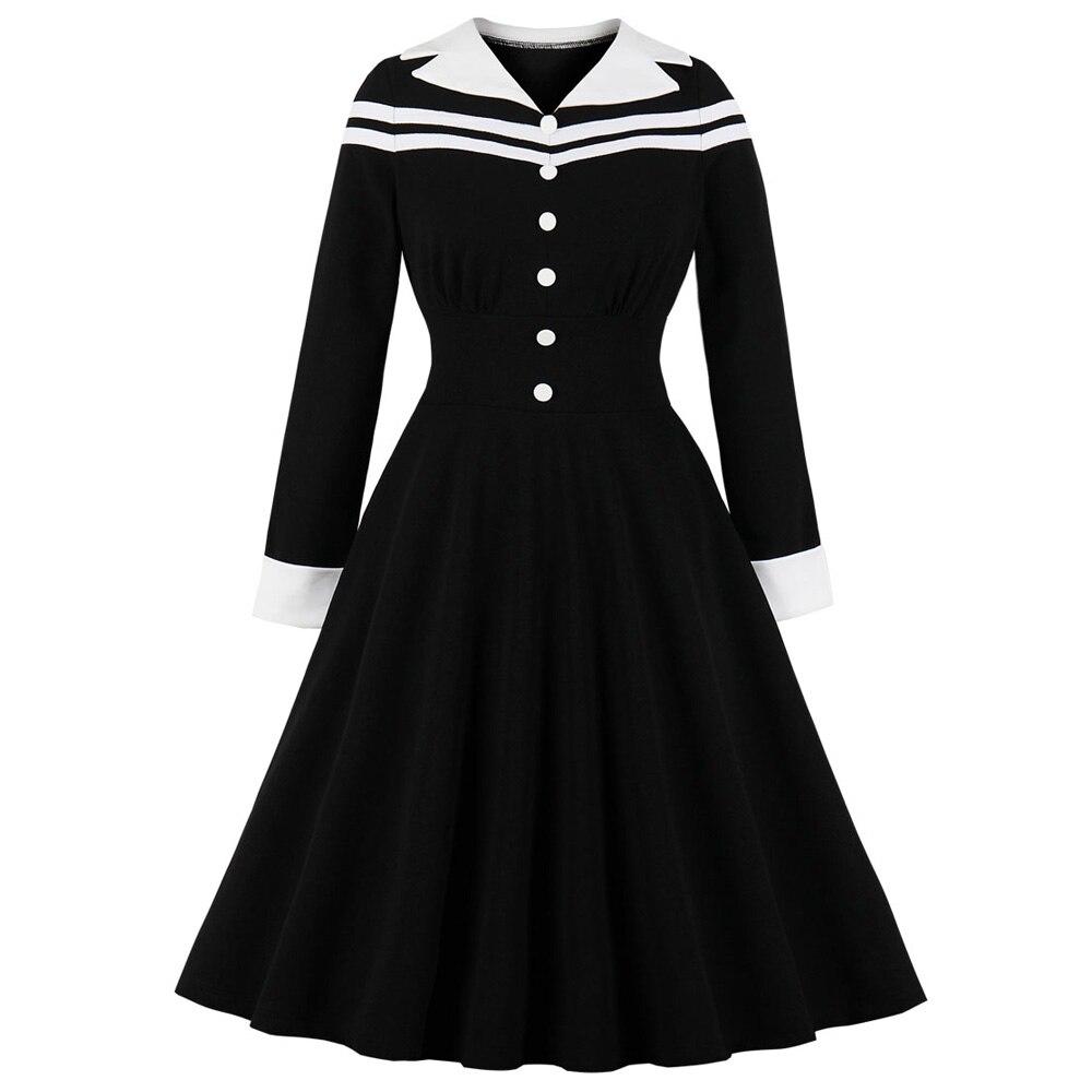 Vestido Vintage De Inverno Preto