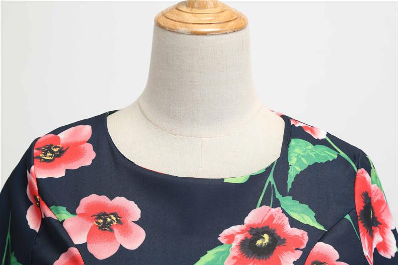 Vestido Vintage De Inverno Preto Poppies