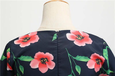 Vestido Vintage De Inverno Preto Poppies