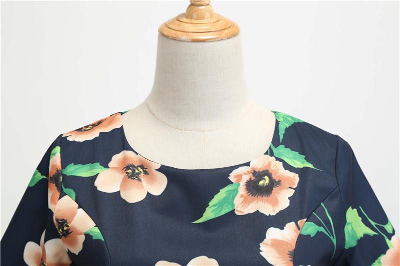 Vestido Vintage Preto Floral De Inverno