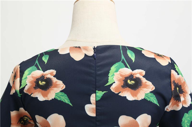 Vestido Vintage Preto Floral De Inverno