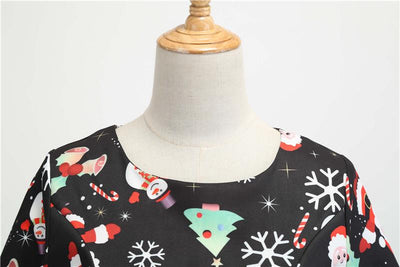 Vestido Preto Vintage De Inverno De Natal
