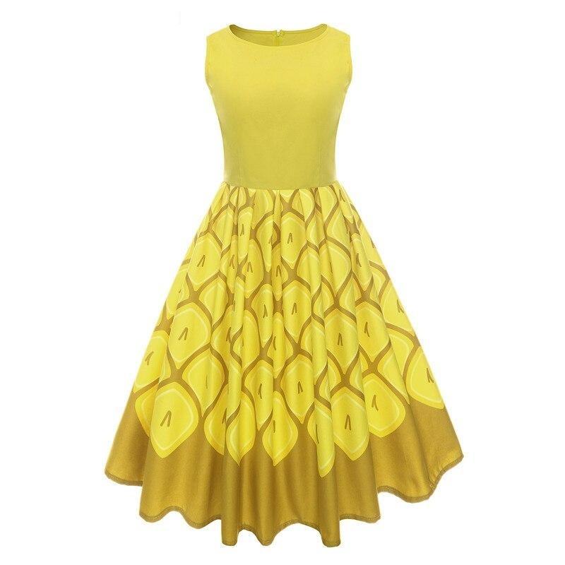 Vestido Plissado Amarelo Vintage