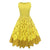Vestido Plissado Amarelo Vintage