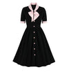 Vestido Vintage Xadrez Preto