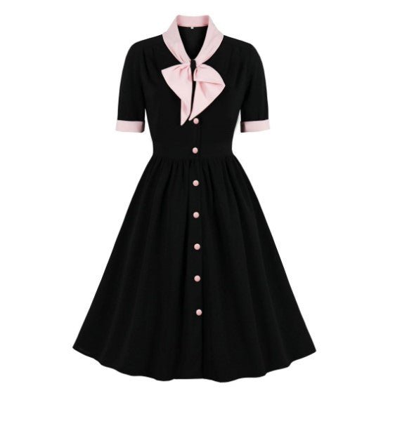 Vestido Vintage Xadrez Preto