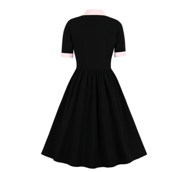 Vestido Vintage Xadrez Preto