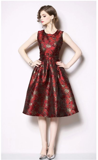 Vestido De Dia Roxo Vintage