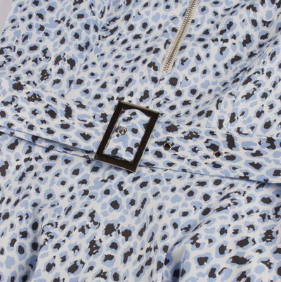 Vestido Vintage Leopardo Azul