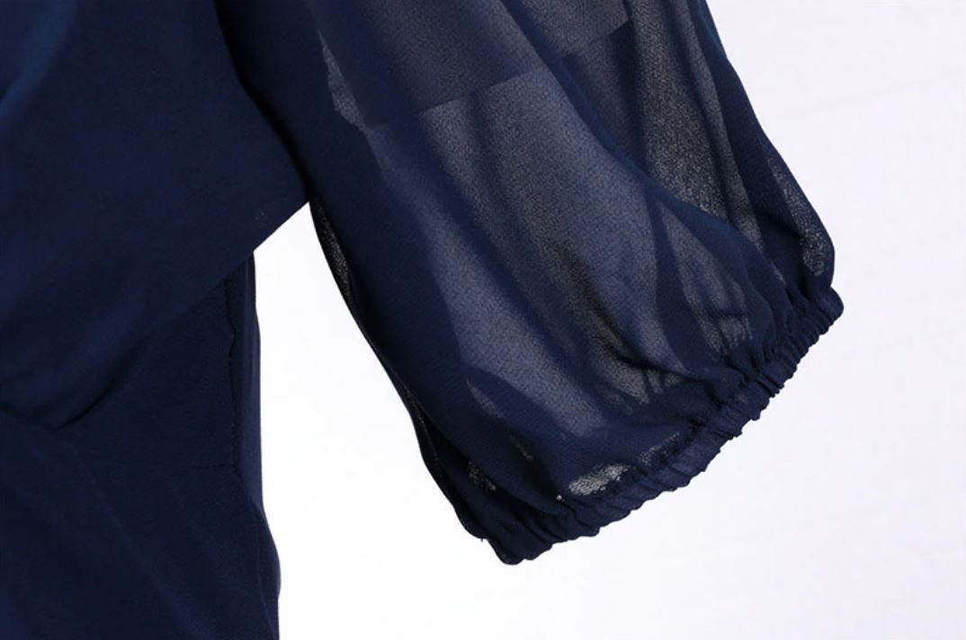 Vestido Longo Vintage Azul Anos 50