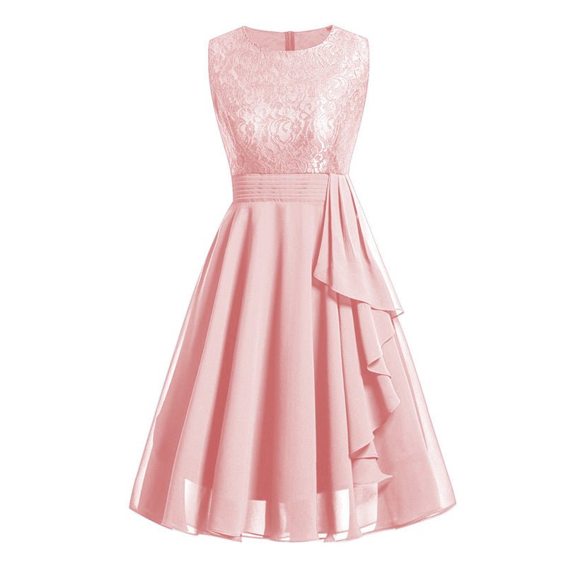 Vestido Longo Rosa Vintage Anos 50