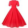 Vestido Longo Vermelho Vintage Anos 50