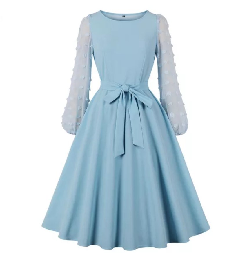 Vestido Longo Vintage Boho Azul