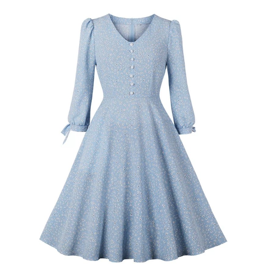 Vestido Longo Vintage Floral Boho