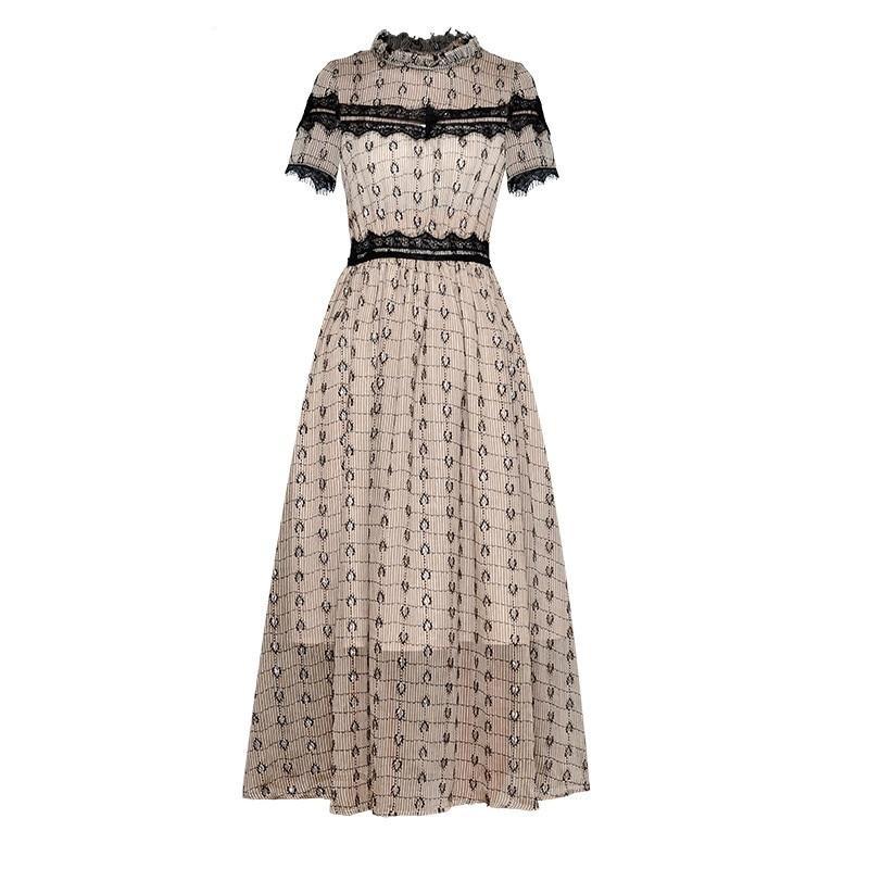 Vestido Vintage De Manga Curta