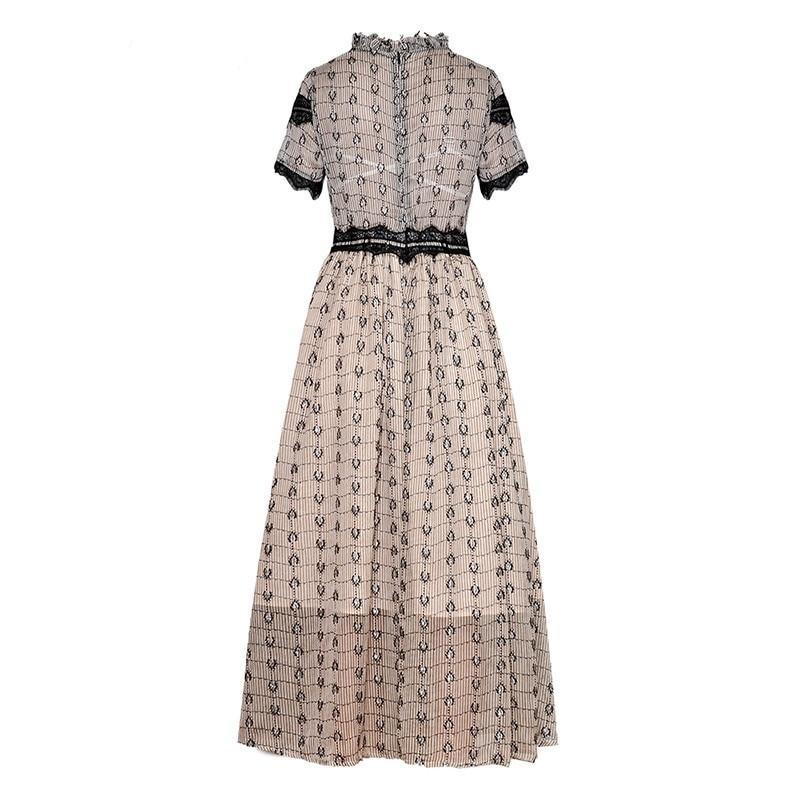 Vestido Vintage De Manga Curta