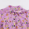 Vestido Vintage De Manga Curta Lavanda