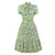 Vestido Vintage Verde De Manga Curta