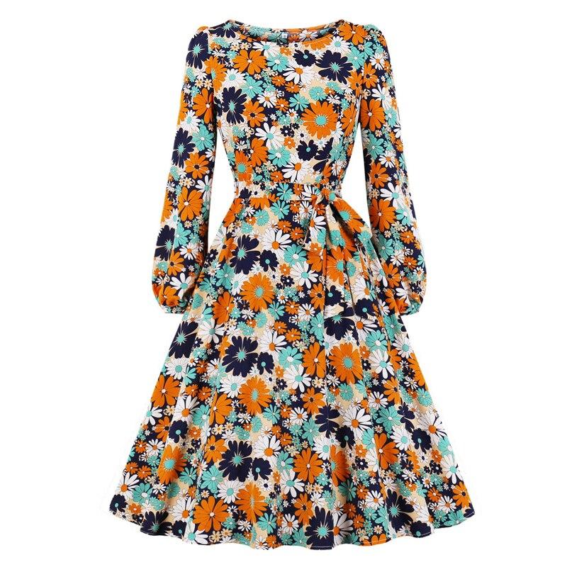 Vestido Vintage Manga Longa Floral Liberty