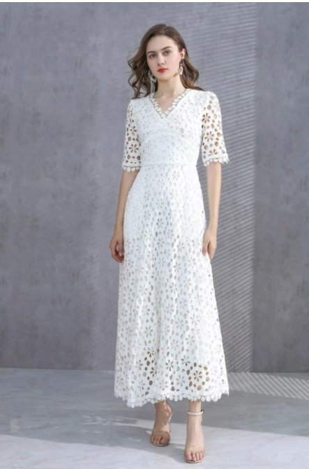 Vestido De Noiva Outono Branco Vintage