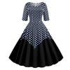 Vestido Corpete De Bolinhas Azuis Anos 1950