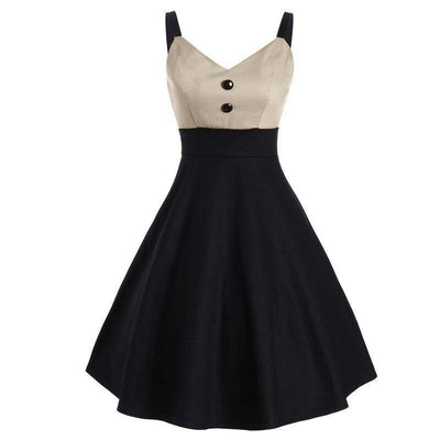 Vestido Vintage Midi Bege