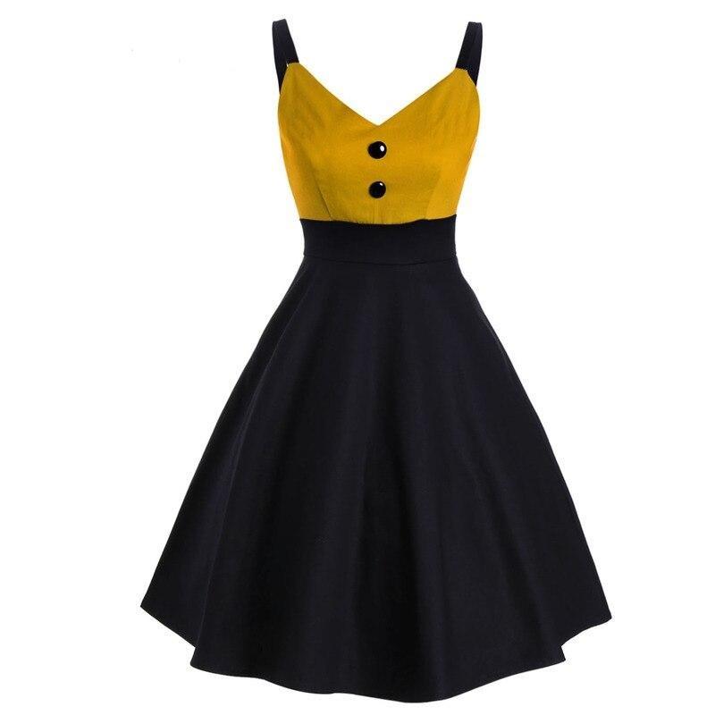 Vestido Vintage Midi Amarelo