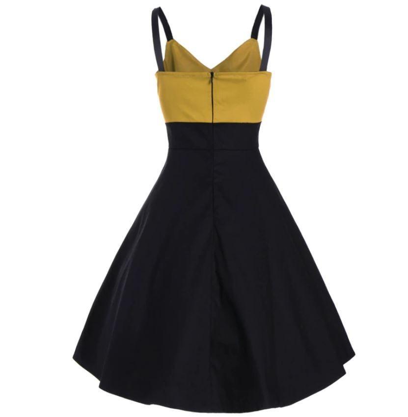 Vestido Vintage Midi Amarelo