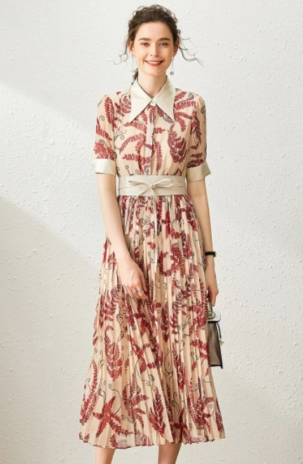 Vestido Vintage Moderno Rosa