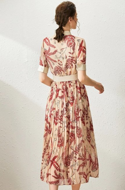 Vestido Vintage Moderno Rosa