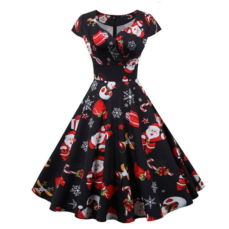 Vestido Vintage De Natal Tamanho Grande Preto