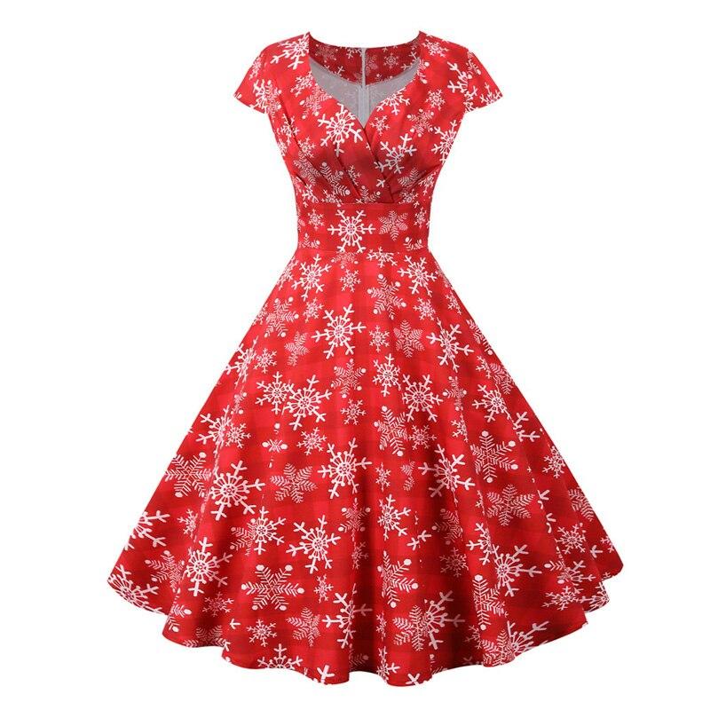 Vestido Vintage De Natal Tamanho Grande Vermelho