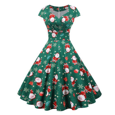 Vestido Verde Plus Size Natal Vintage
