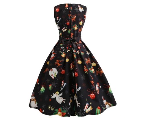 Vestido Vintage De Natal Preto