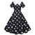 Vestido Vintage Preto Com Bolinhas Brancas