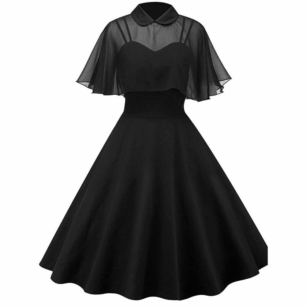 Vestido Vintage Preto Com Véu