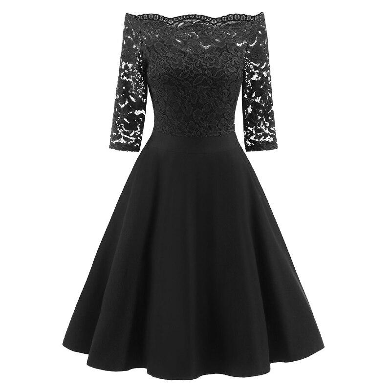 Vestido Preto Vintage Com Gola Canoa